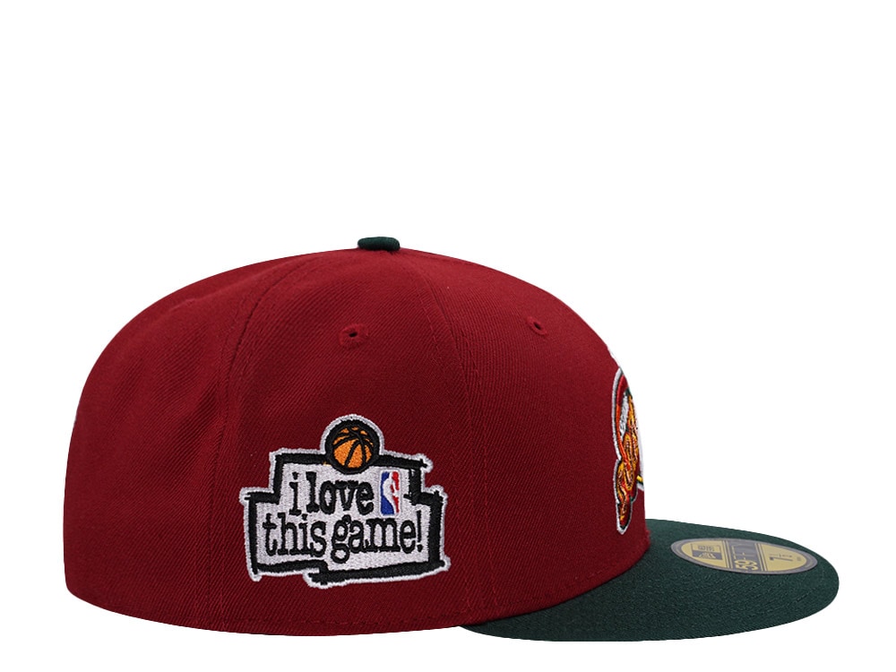 New Era Seattle Supersonics Love this Game Red Two Tone Edition 59Fifty Fitted Gorra