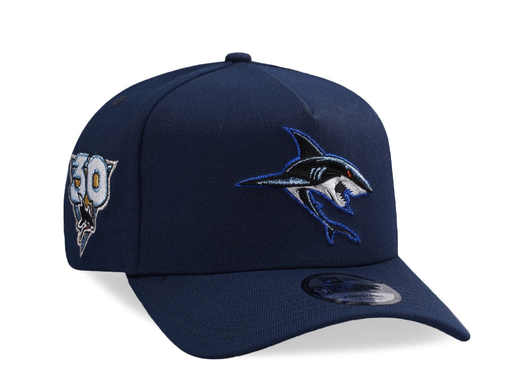 New Era San Jose Sharks 30th Anniversary Ocean Blue Prime Edition 9Forty A Frame Snapback Gorra