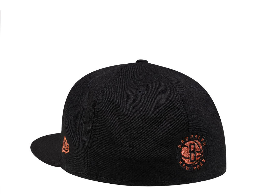 New Era New Brooklyn Nets Black and Copper Edition 59Fifty Fitted Gorra