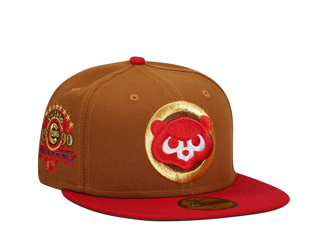New Era Chicago Cubs All Star Game 1990 Prime Gold Two Tone Throwback Edition 59Fifty Fitted Gorra