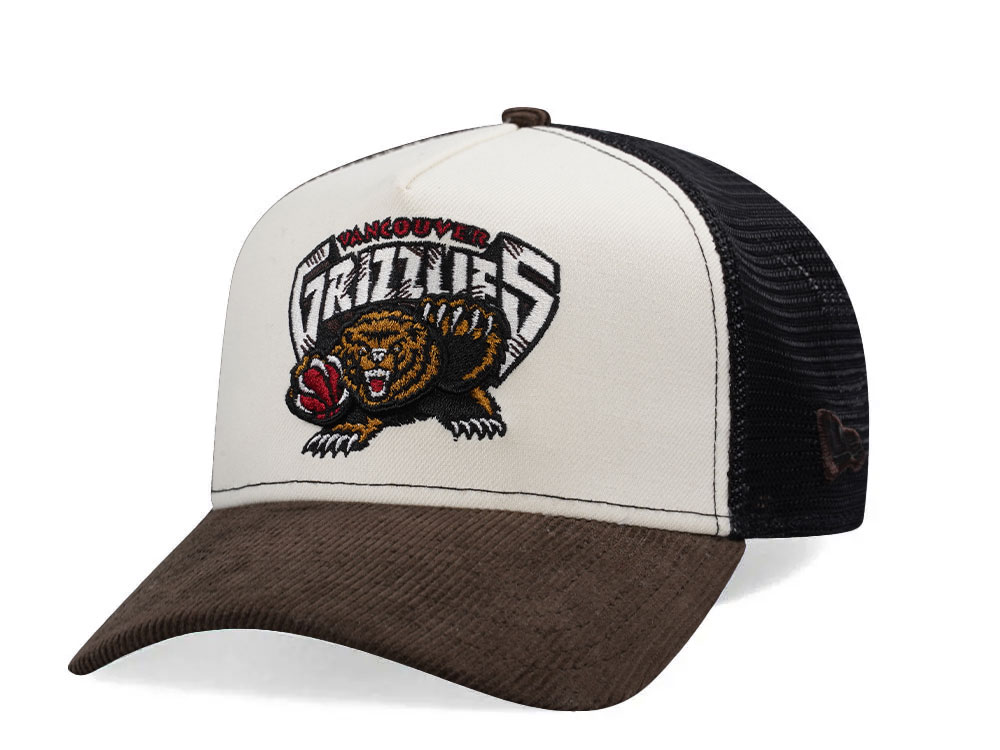 New Era Vancouver Grizzlies Corduroy Trucker Edition 9Forty A Frame Snapback Gorra