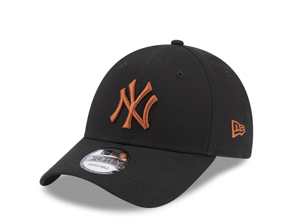 New Era New York Yankees League Essential Black 9Forty Strapback Gorra