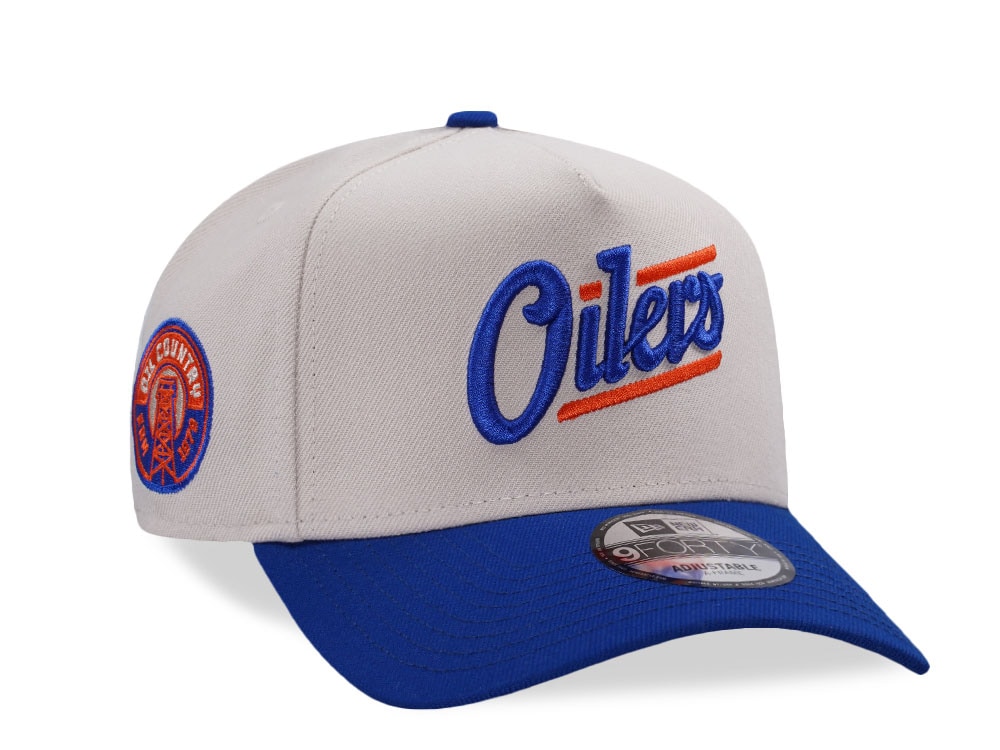 New Era Edmonton Oilers Inaugural Season 1979 Chrome Two Tone Edition 9Forty A Frame Snapback Gorra