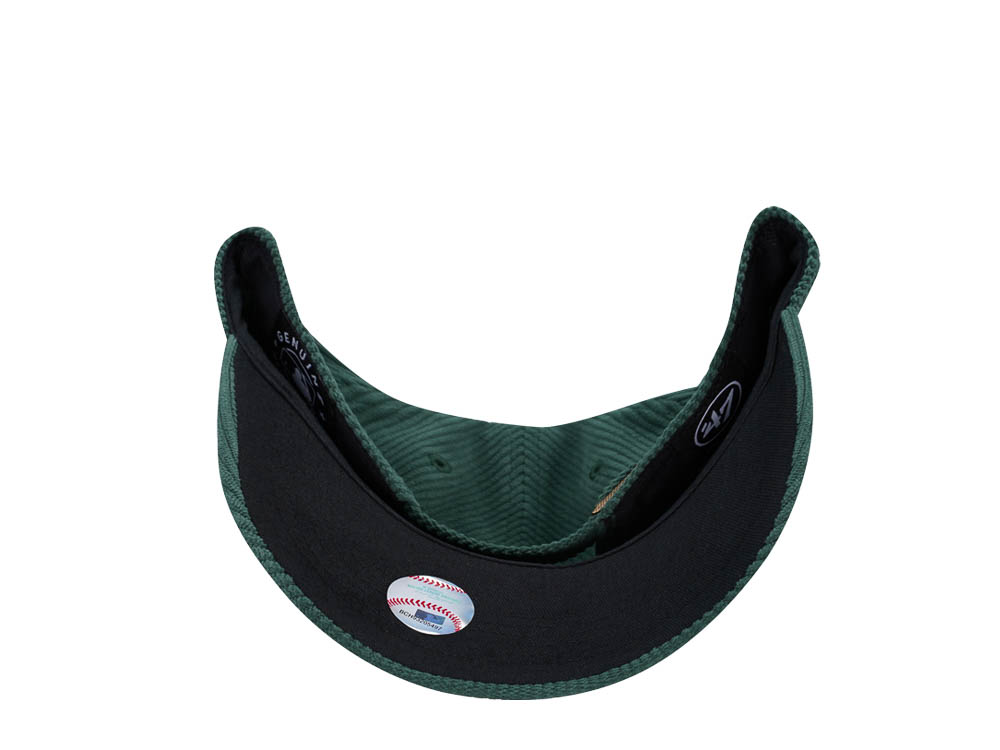 47Brand Oakland Athletics Dark Green Thick Cord MVP Strapback Gorra