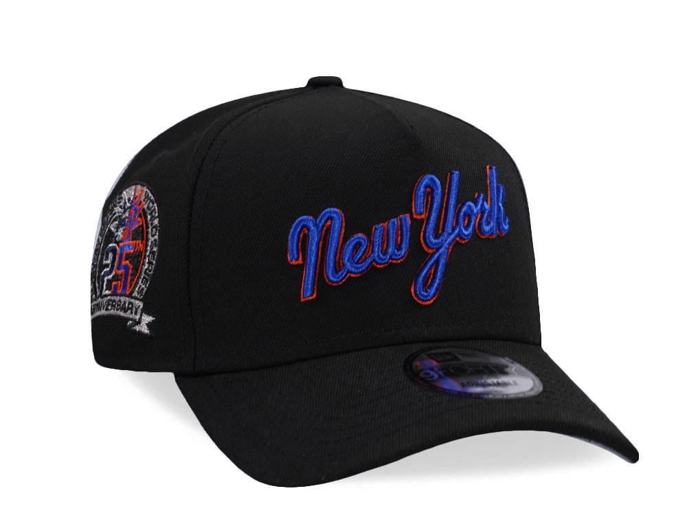New Era New York Mets 25th Anniversary Black Prime Edition 9Forty A Frame Snapback Gorra