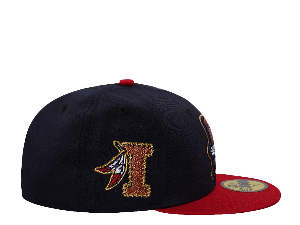 New Era Kinston Indians Navy Wool Two Tone Edition 59Fifty Fitted Gorra