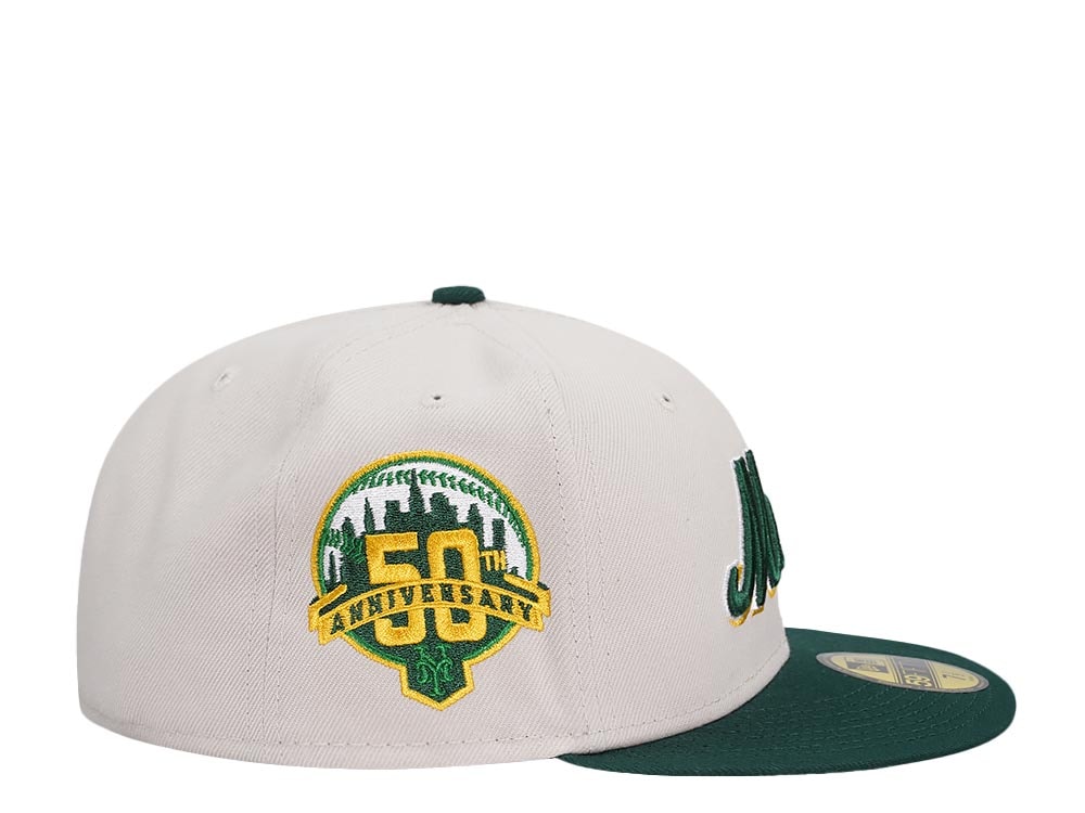 New Era New York Mets 50th Anniversary Stone Field Green Two Tone Edition 59Fifty Fitted Gorra