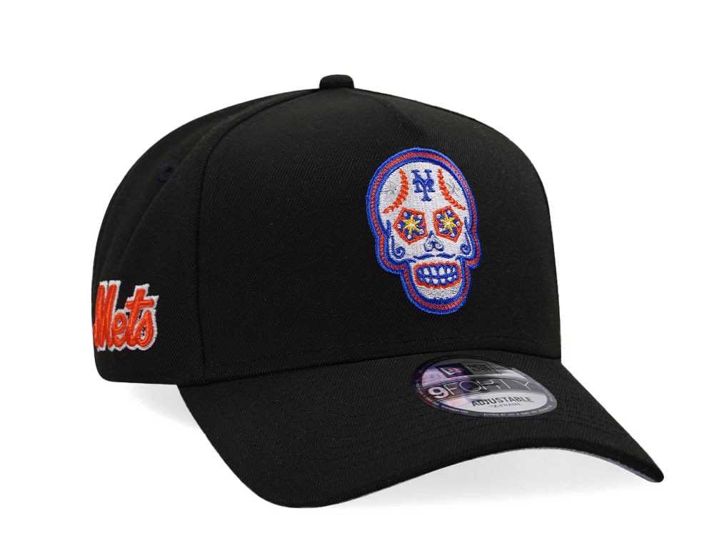 New Era New York Mets Skull Black Classic Edition 9Forty A Frame Snapback Gorra