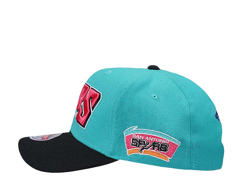Mitchell & Ness San Antonio Spurs Shredder Stretch Hardwood Classic Red Flex Snapback Gorra