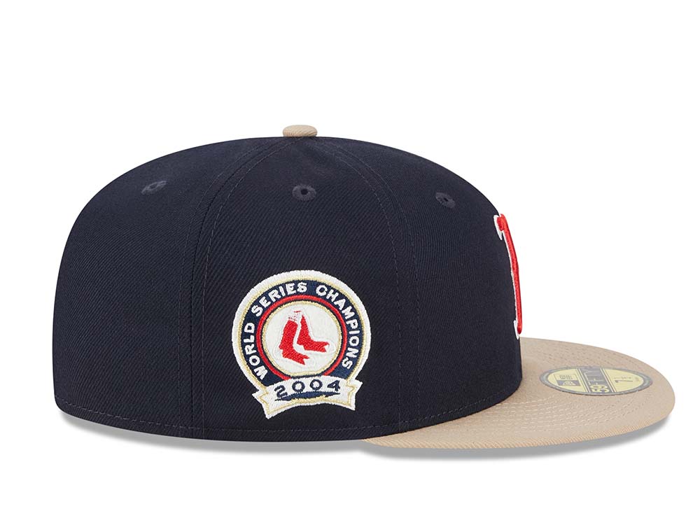 New Era Boston Red Sox World Series Champions 2004 Varsity Pin Two Tone Edition 59Fifty Fitted Gorra