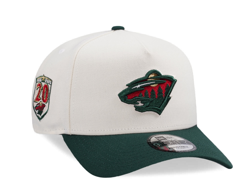 New Era Minnesota Wild 20th Anniversary Chrome Two Tone Edition 9Forty A Frame Snapback Gorra