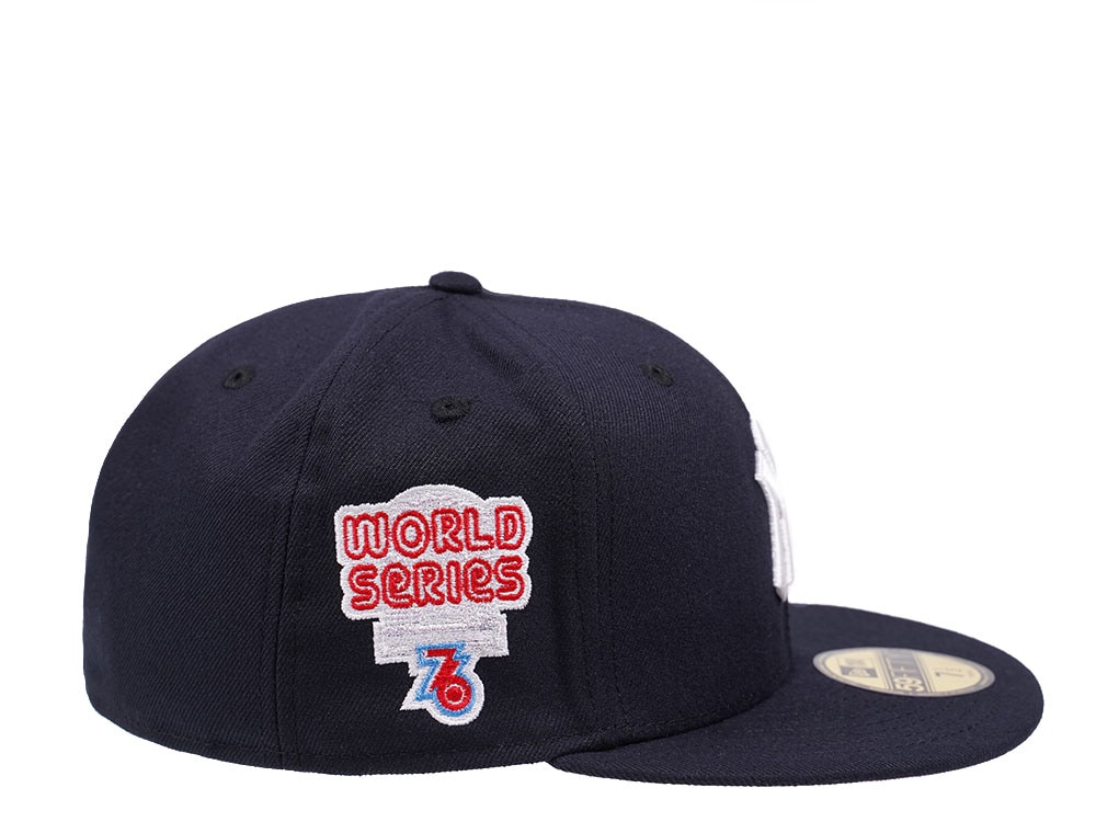 New Era New York Yankees World Series 1976 Navy and Pink Edition 59Fifty Fitted Gorra