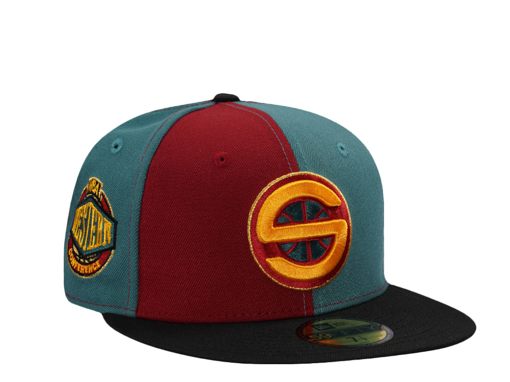 New Era Seattle Super Sonics NBA Western Conference Pinwheel Edition 59Fifty Fitted Gorra