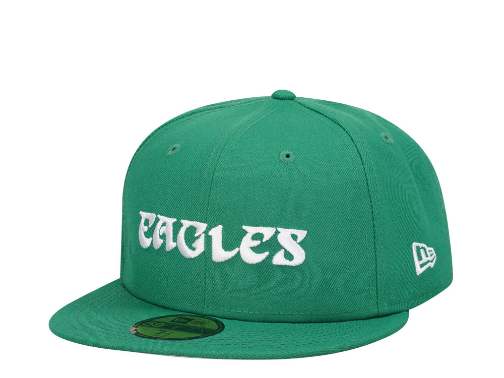 New Era Philadelphia Eagles Green Script Edition 59Fifty Fitted Gorra