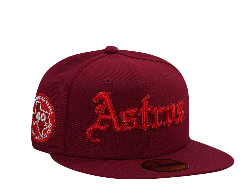 New Era Houston Astros 40th Anniversary Script Red Prime Edition 59Fifty Fitted Gorra