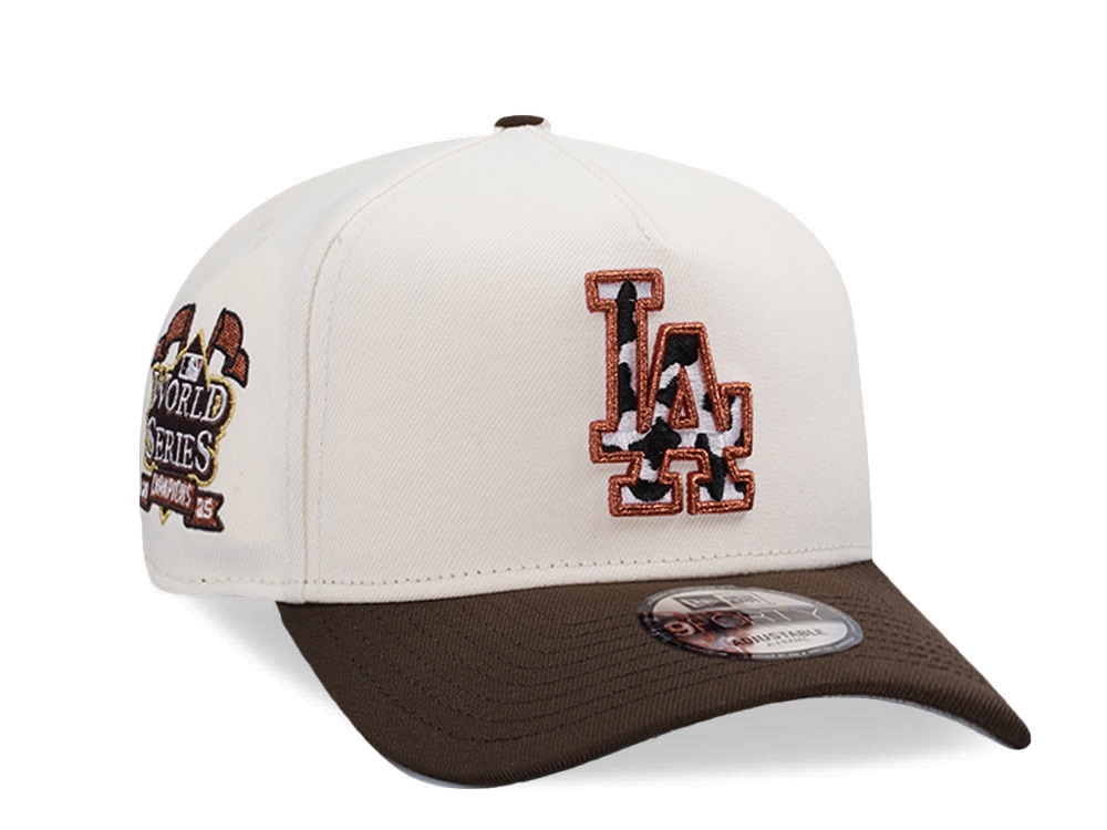 New Era Los Angeles Dodgers World Series Champions 2025 Chrome Two Tone Edition 9Forty A Frame Snapback Gorra