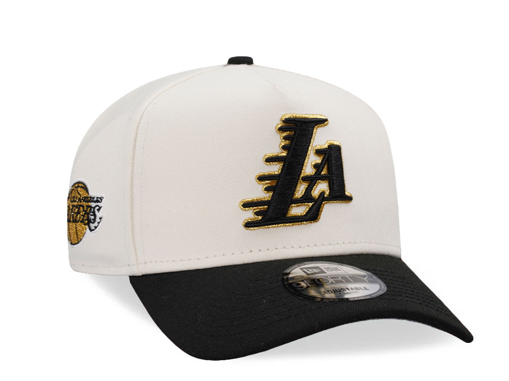 New Era Los Angeles Lakers Chrome Gold Two Tone Edition 9Forty A Frame Snapback Gorra