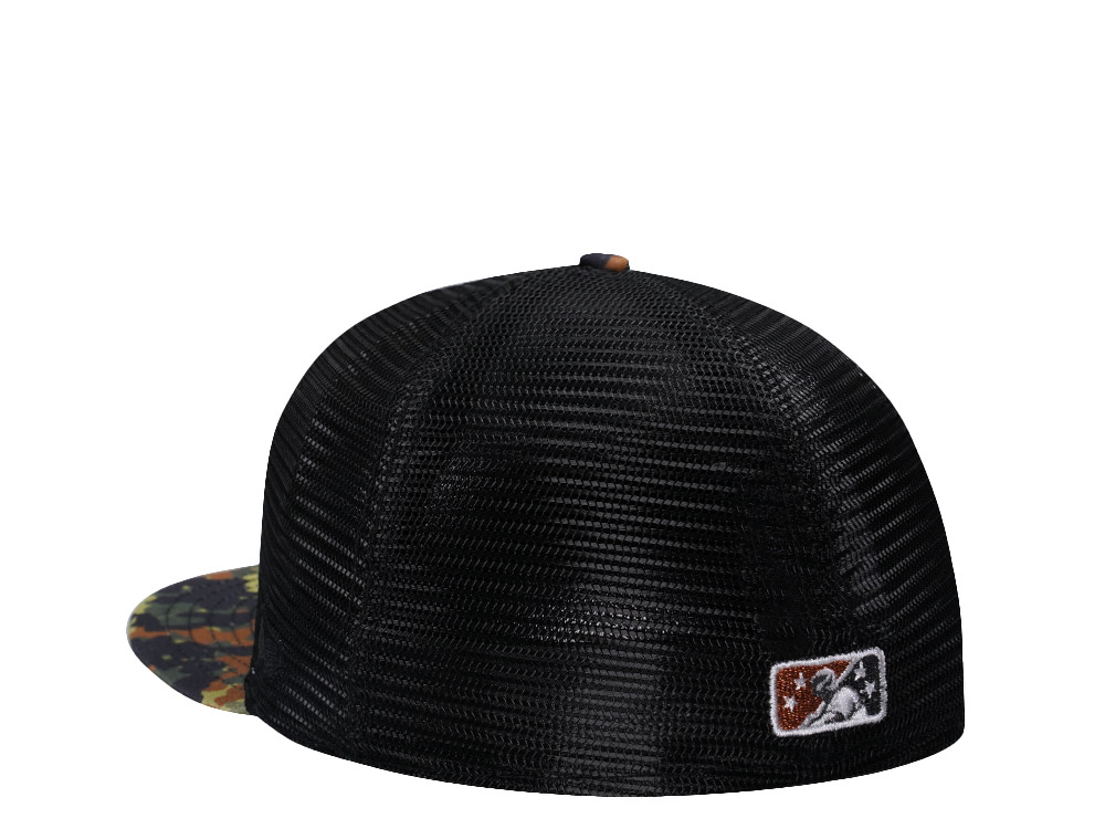 New Era Kinston Indians Flecktarn Trucker Edition 59Fifty Fitted Gorra