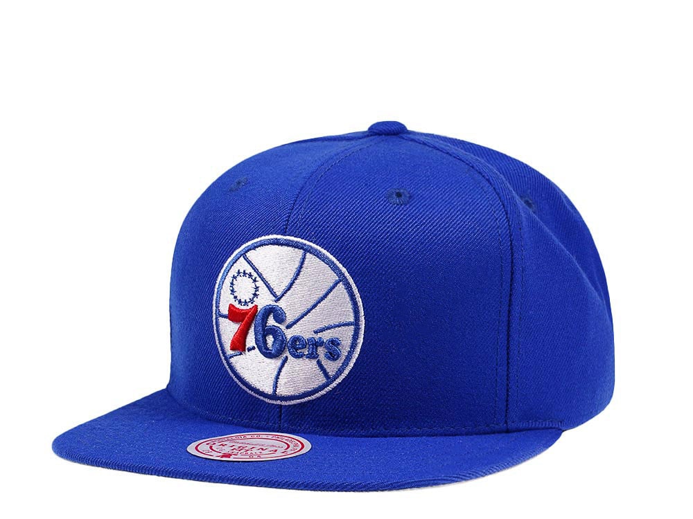 Mitchell & Ness Philadelphia 76ers Wool Solid Snapback Gorra