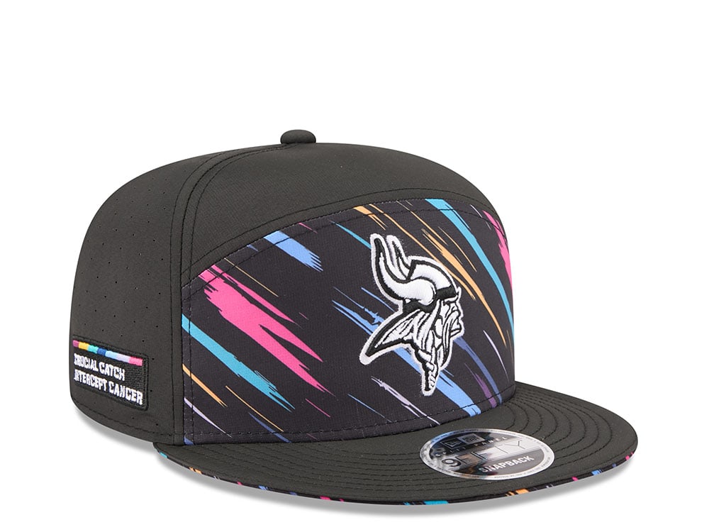 New Era Minnesota Vikings Crucial Catch 2026 Black Edition 9Fifty Split Panel Snapback Gorra