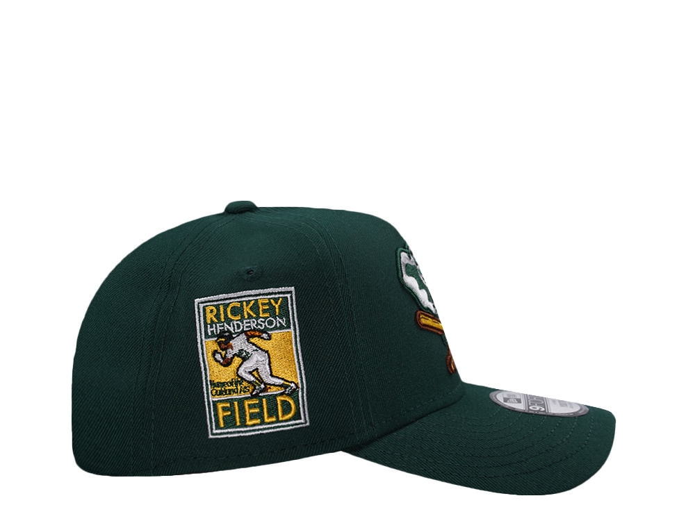 New Era Oakland Athletics Rickey Henderson Field Dark Green Prime Edition Kids 9Forty A Frame Snapback Gorra