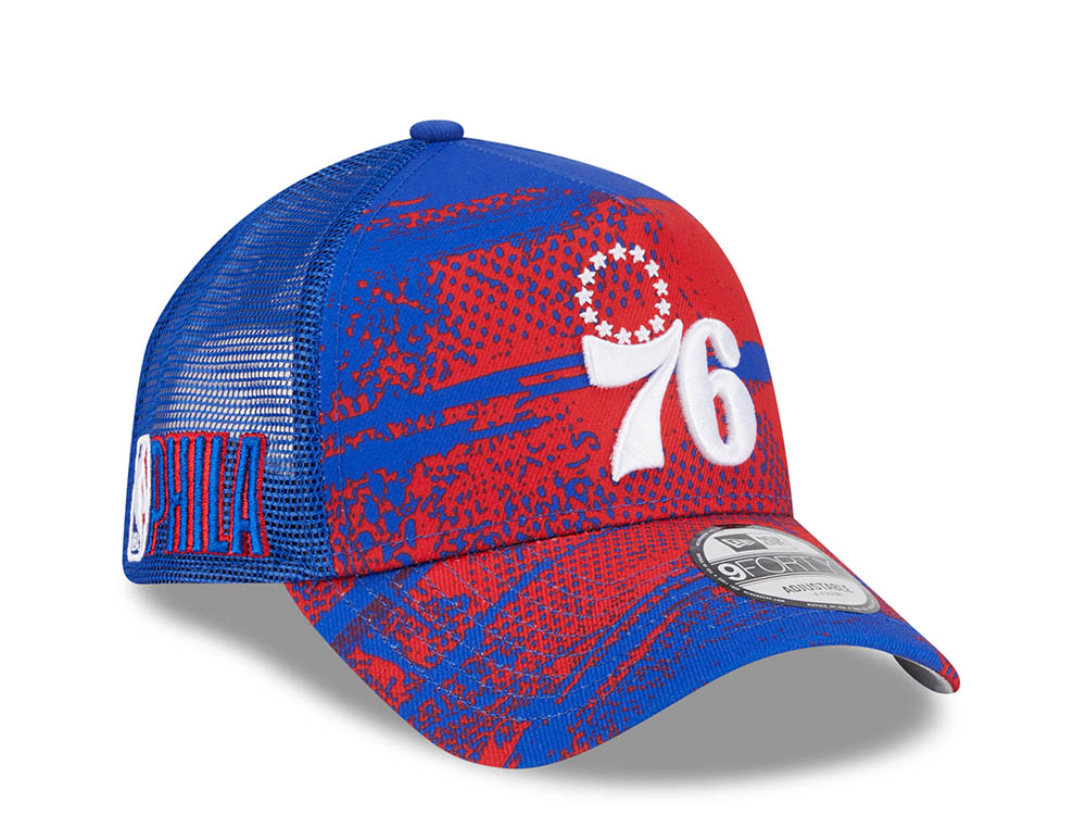 New Era Philadelphia 76ers NBA Tip Off 2024 Trucker 9Forty A Frame Snapback Gorra