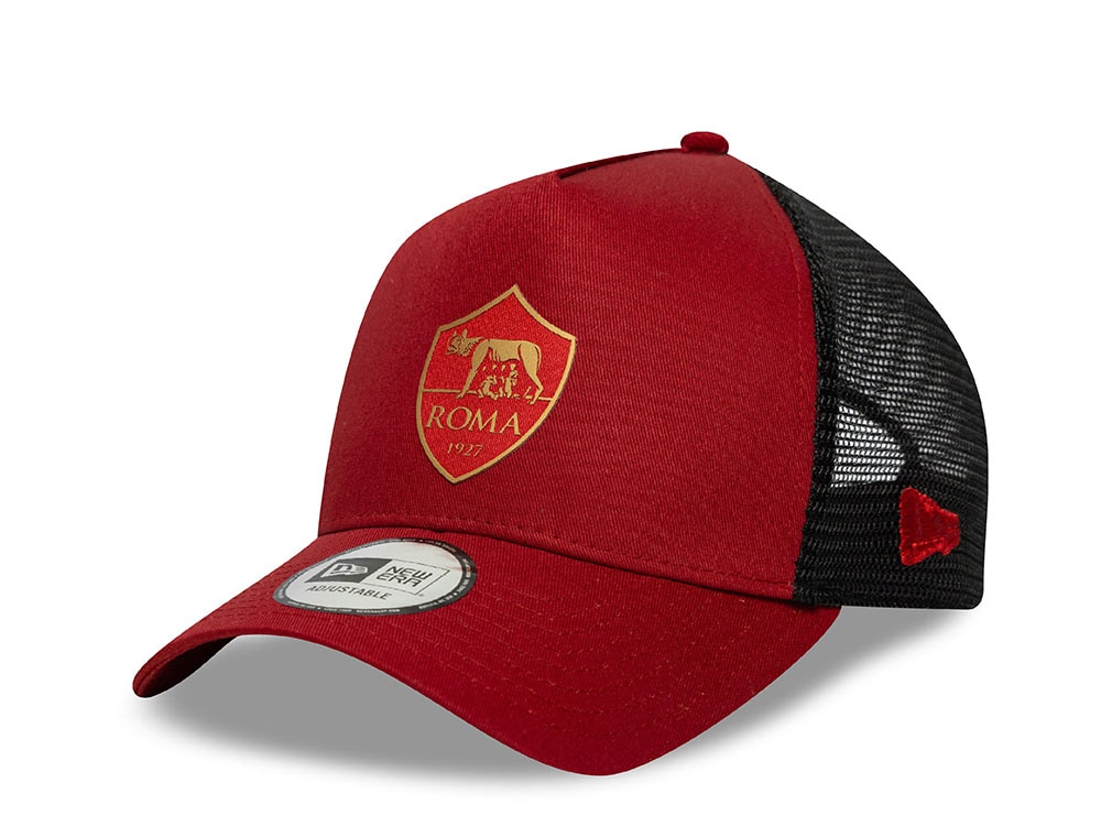 New Era AS Roma Tonal Maroon Edition 9Forty A Frame Trucker Snapback Gorra