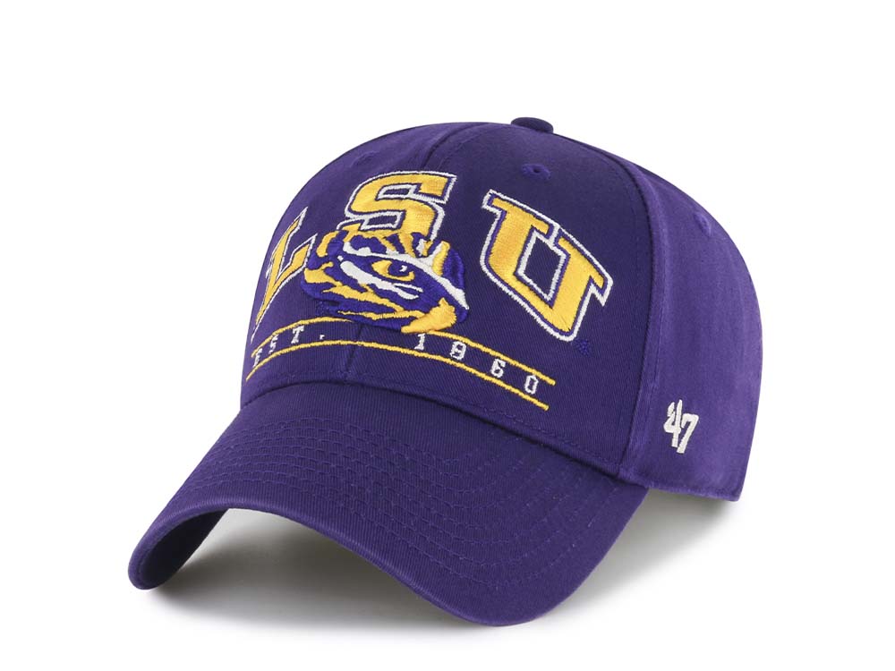47Brand Louisiana State Tigers LSU Purple Fletcher MVP Strapback Gorra