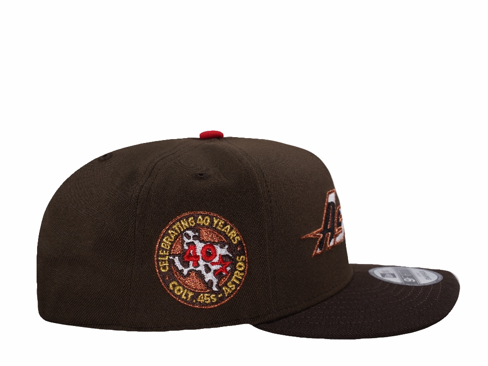 New Era Houston Astros 40th Anniversary Walnut Two Tone Edition 9Fifty A Frame Snapback Gorra