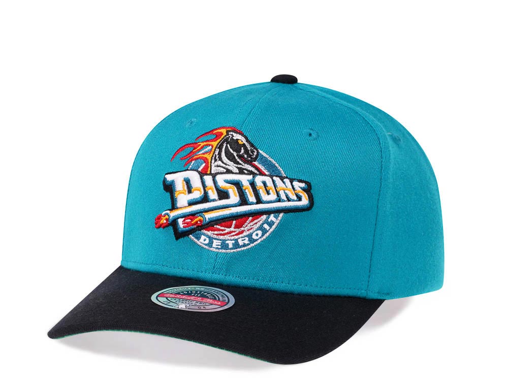 Mitchell & Ness Detroit Pistons Team Two Tone Red Line Solid Flex Snapback Gorra