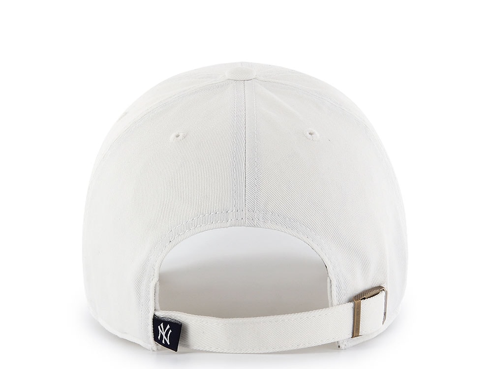 47 Brand New York Yankees White Clean Up Strapback Gorra