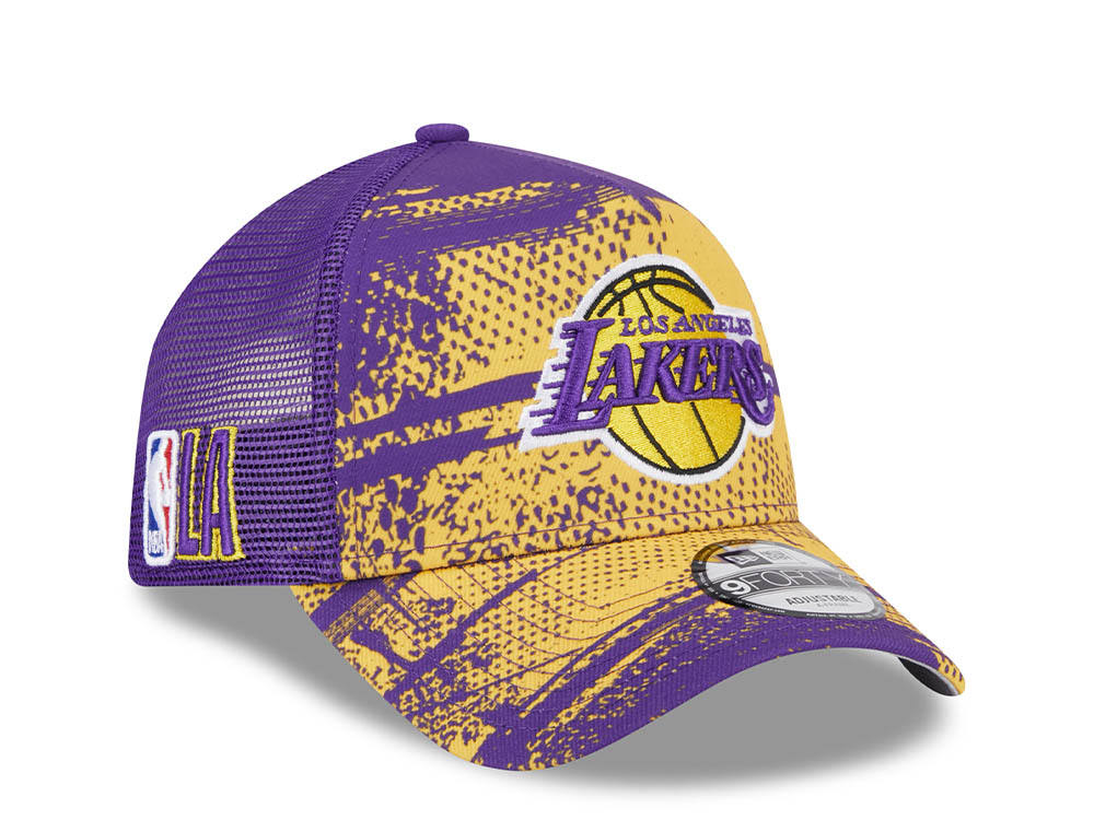 New Era Los Angeles Lakers NBA Tip Off 2024 Trucker 9Forty A Frame Snapback Gorra