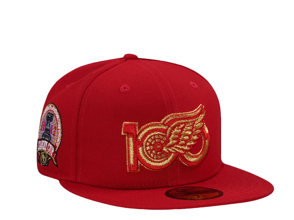 New Era Detroit Red Wings Centennial Stanley Cup Champions 2002 Red Prime Edition 59Fifty Fitted Gorra