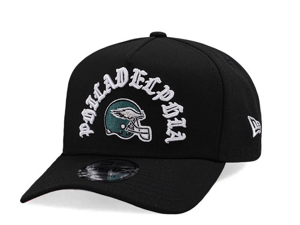 New Era Philadelphia Eagles Helmet Black Prime Edition 9Forty A Frame Snapback Gorra