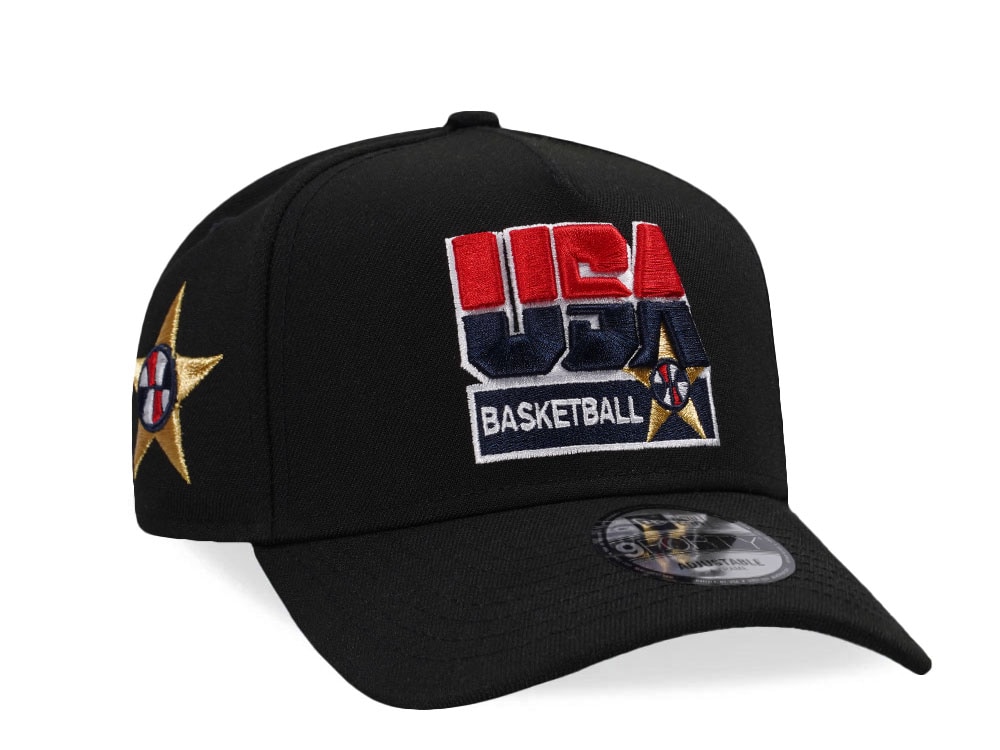New Era Team USA Basketball Black Prime Edition 9Forty A Frame Snapback Gorra
