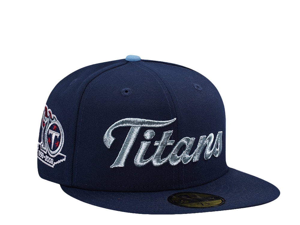 New Era Tennessee Titans 10th Anniversary Ocean Blue Prime Edition 59Fifty Fitted Gorra