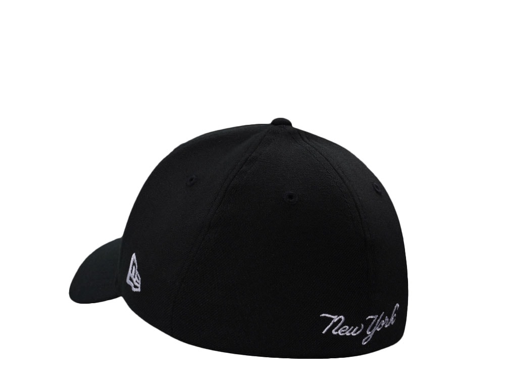 New Era New York Yankees Black Script Edition 39Thirty Stretch Fit Gorra