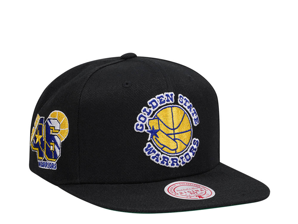 Mitchell & Ness Golden State Warriors NBA Black Side Jam Throwback Edition Snapback Gorra