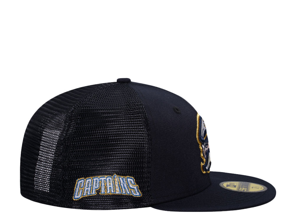 New Era Lake County Captains Navy Gold Trucker Edition 59Fifty Fitted Gorra
