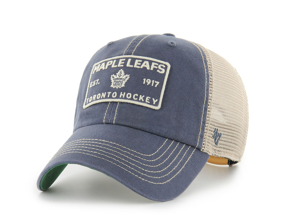47Brand Toronto Maple Leafs Vintage Navy Wabash Edition Trucker Clean Up Snapback Gorra