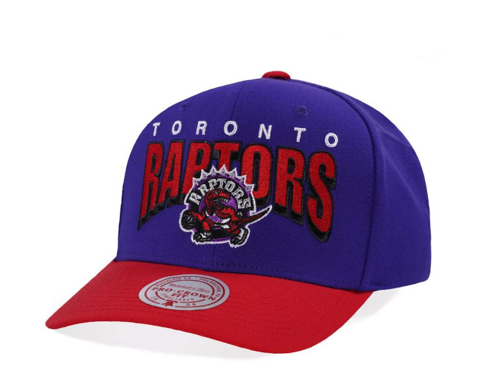 Mitchell & Ness Toronto Raptors Hardwood Classic Pro Crown Fit Purple Snapback Gorra