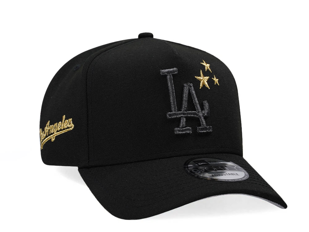 New Era Los Angeles Dodgers Black Gold 9Forty A Frame Snapback Gorra