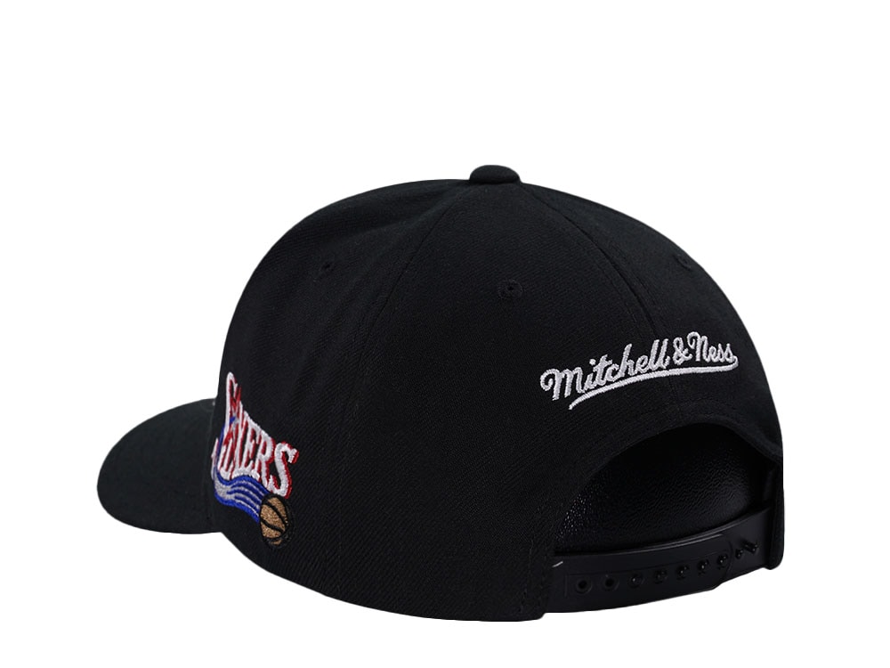 Mitchell & Ness Philadelphia 76ers Hardwood Classic Pro Crown Fit Black Snapback Gorra