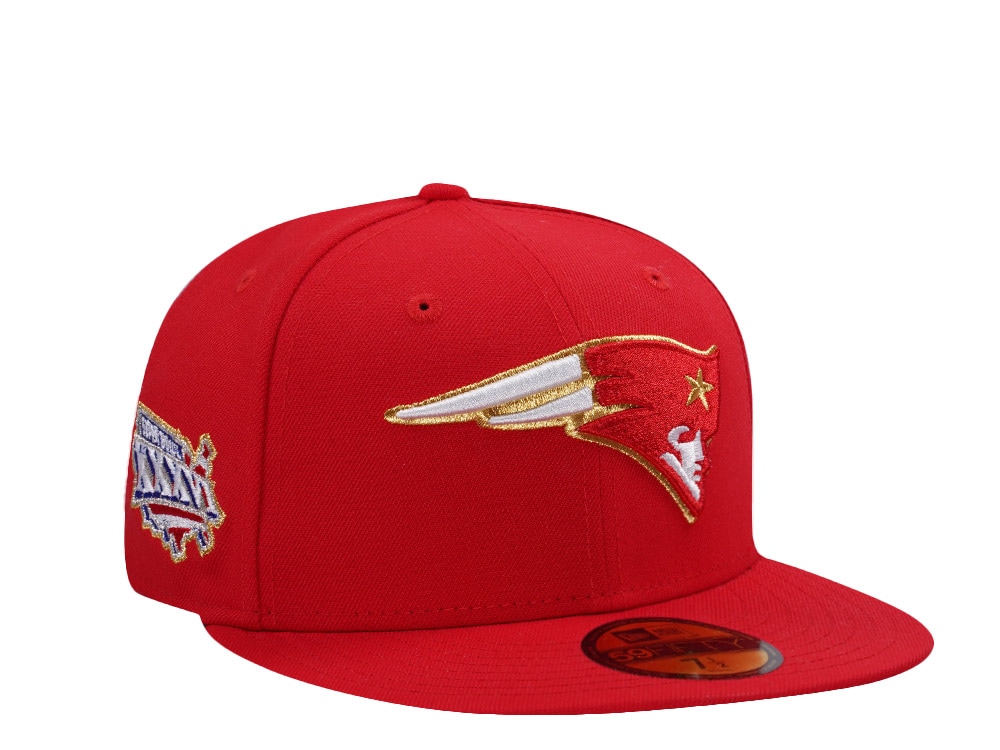 New Era New England Patriots Super Bowl XXXVI Red Prime Edition 59Fifty Fitted Gorra