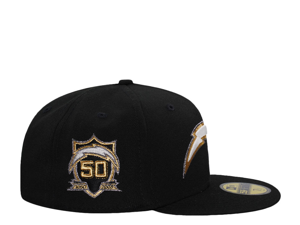 New Era Los Angeles Chargers 50th Anniversary Glow Black Prime Edition 59Fifty Fitted Gorra