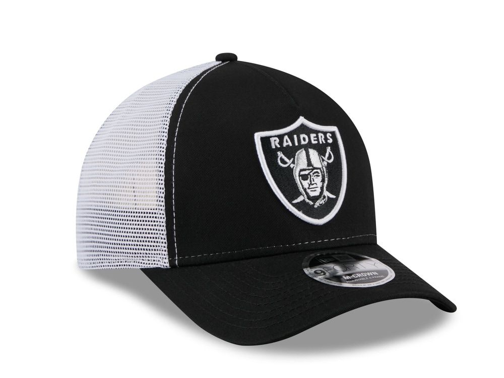 New Era Las Vegas Raiders Official Team Color Edition 9Forty M Crown A Frame Trucker Snapback Gorra