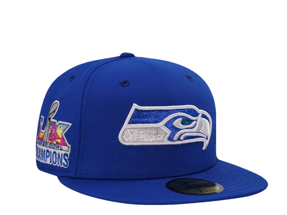 New Era Seattle Seahawks Super Bowl Champions LX Blue Prime Edition 59Fifty Fitted Gorra
