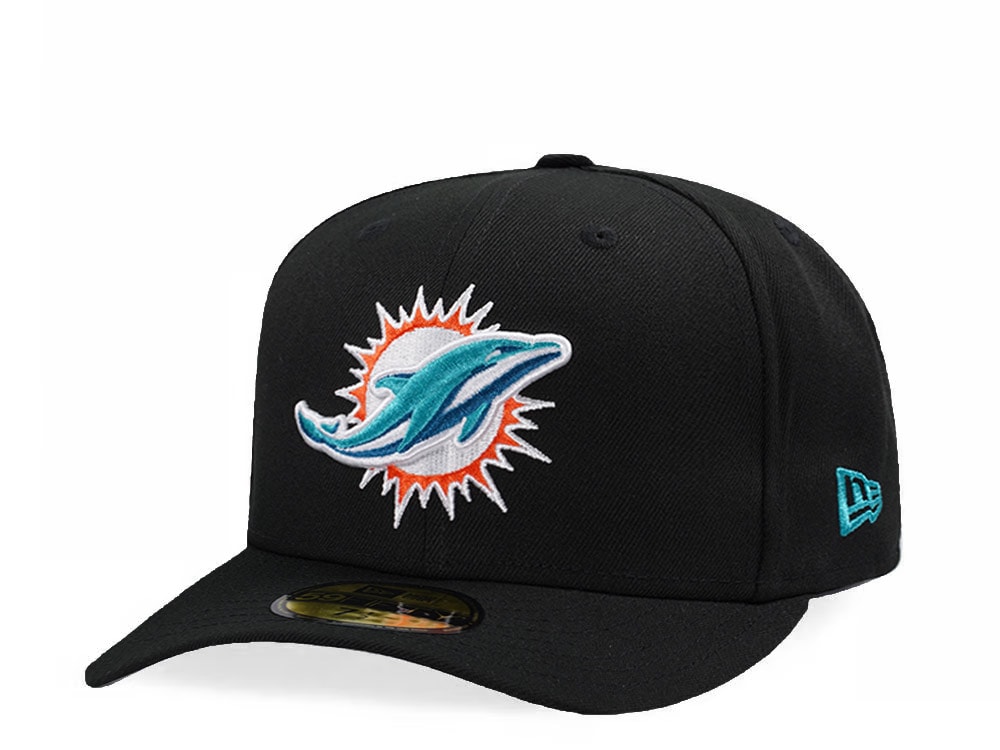 New Era Miami Dolphins Black Classic Edition Pre Curved 59Fifty Fitted Gorra