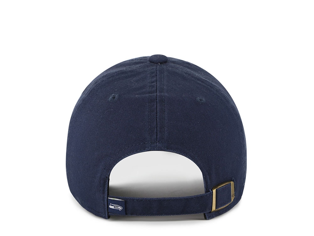 47Brand Seattle Seahawks Navy Classic Edition Clean Up Strapback Gorra