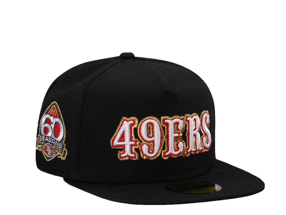 New Era San Francisco 49ers 60 Season Black Throwback Edition 59Fifty A Frame Fitted Gorra